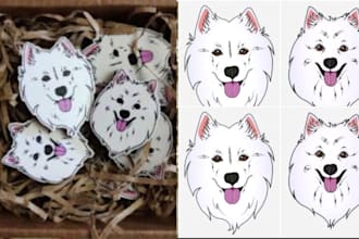 design a cute custom furry con badge, name badge, or icon with your fursona