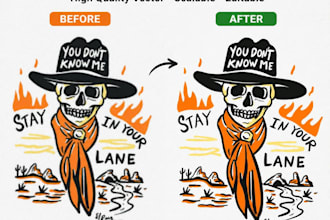 professionally convert your image into a clean vector