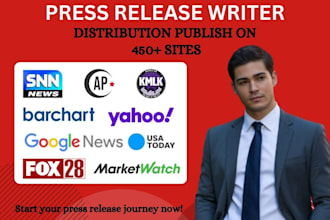 provide high authority PR writing and distribution