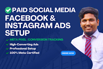 setup and manage facebook and instagram ads with meta pixel tracking