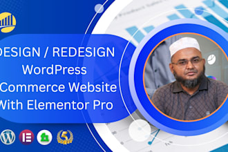 design a  wordpress ecommerce website with elementor pro