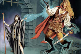 draw concept art and illustration of characters and monsters