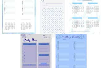 do custom printable planners and habit trackers