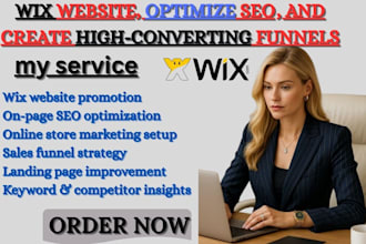 do wix website promotion online store marketing sales funnel seo landing page