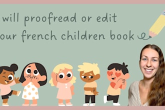 proofread or edit your french children book
