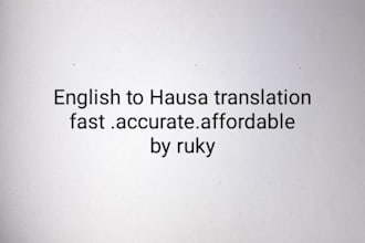 translate english to hausa and hausa to english accurately