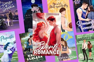 romance book cover illustration, ebook cover design, kdp cover, book cover art