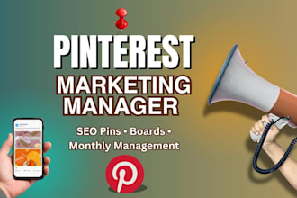 be your pinterest marketing manager for SEO growth