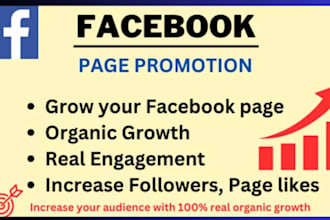 grow and promote facebook page following fast organically