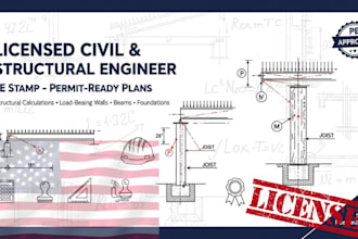do licensed civil and structural enginee pe stamp mississippi south carolina ca