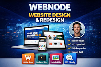 redesign, design professional and responsive business webnode website