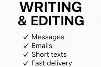 write or correct any message, text in perfect spanish