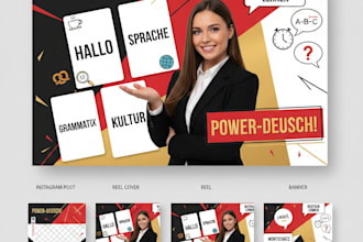 create language learning social media posts