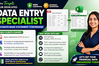 convert bank statements to excel accurately