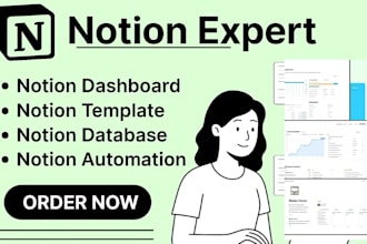 notion expert, build custom notion template and notion dashboard setup