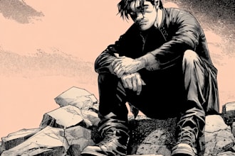 draw vibrant, detailed illustration of your comic character