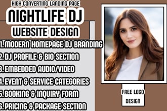 nightlife dj website music booking website dj booking website dj portfolio web