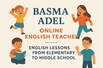 teach english to students from kg to preparatory online