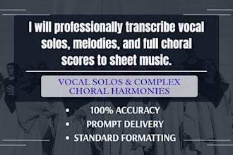 transcribe your vocal melody or complex choral harmony