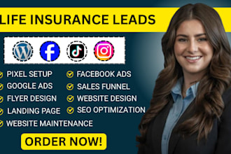 life insurance leads, life insurance facebook ads insurance google business page