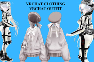 do custom vrchat clothing vrchat avatar outfit armor helmet accessories garment
