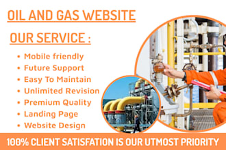 design a responsive oil, gas and industrial company website