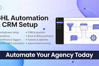 setup gohighlevel automation, ghl workflow, ghl expert ghl crm funnel ghl web