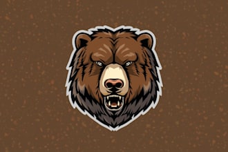 design a powerful bear logo for your brand