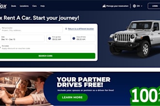 car rental website dealership booking car rental website