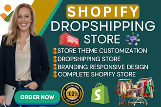build shopify dropshipping store shopify website or shopify store and conversion