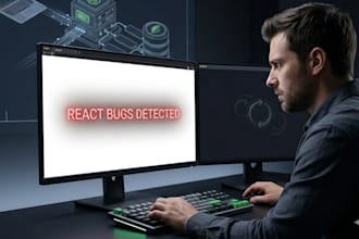 fix react js bugs, node js errors, and api connection issues