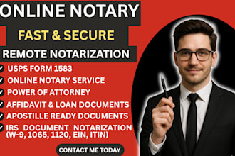 notarize online document public irs virtual mailbox usps 1583 power of attorney