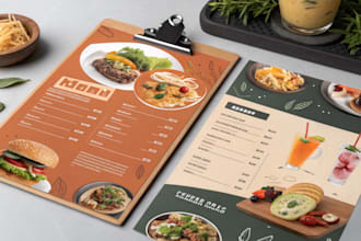 food menu restaurant menu design, food flyer and digital menu
