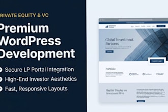 design a premium venture capital and private equity website
