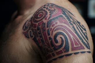 design a polynesian maori tribal tattoo