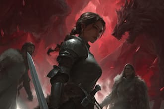 create high quality 3d character art, fantasy art, sci fi art, and concept art