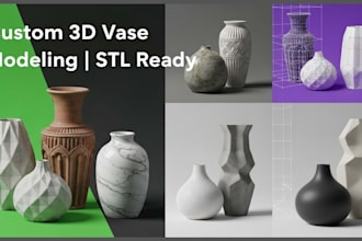 design custom vase, 3d flower vase, flower pot, for home decor and 3d printing