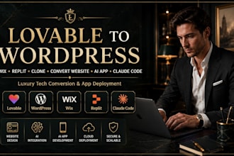convert lovable ai website to wordpress elementor v4 replit bolt cusor claude ai