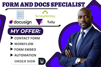 setup surveymonkey automation tally form docusign contact form workflow surveys