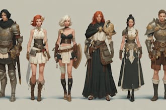 draw character illustration and concept art