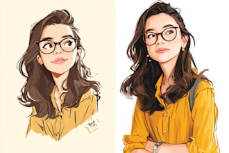 design illustration caricatures  cartoon and portrait