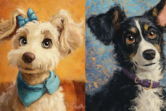 draw disney pet portrait art