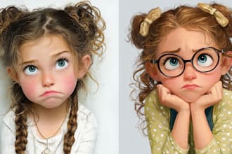 draw a cartoon illustration