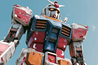 draw gundam, transformers, mecha robot