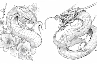 design a stunning minimalist lineart tattoo for you