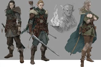illustrate custom dungeons dragons character art
