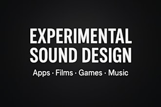 create custom experimental sound design for apps, films, games and music