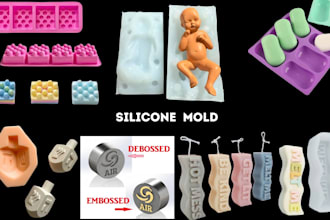 design a 3d printable mold for soap, candle cavity silicone and resin casting