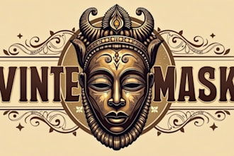 do creative business african mask logo