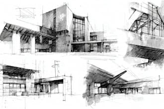 do hand drawn architectural sketches